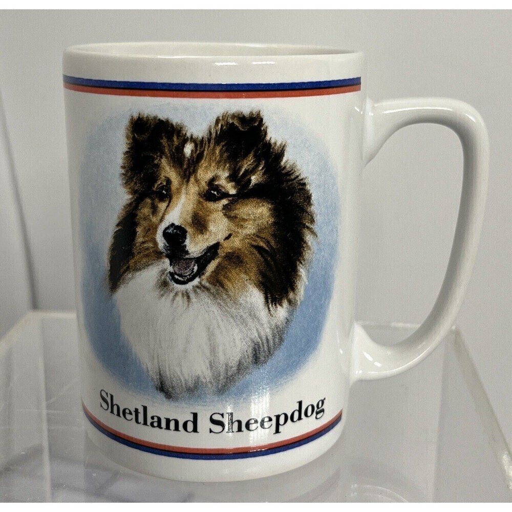 Shetland Sheepdog Mug PAPEL Freelance Portraits R Maystead Art Vintage